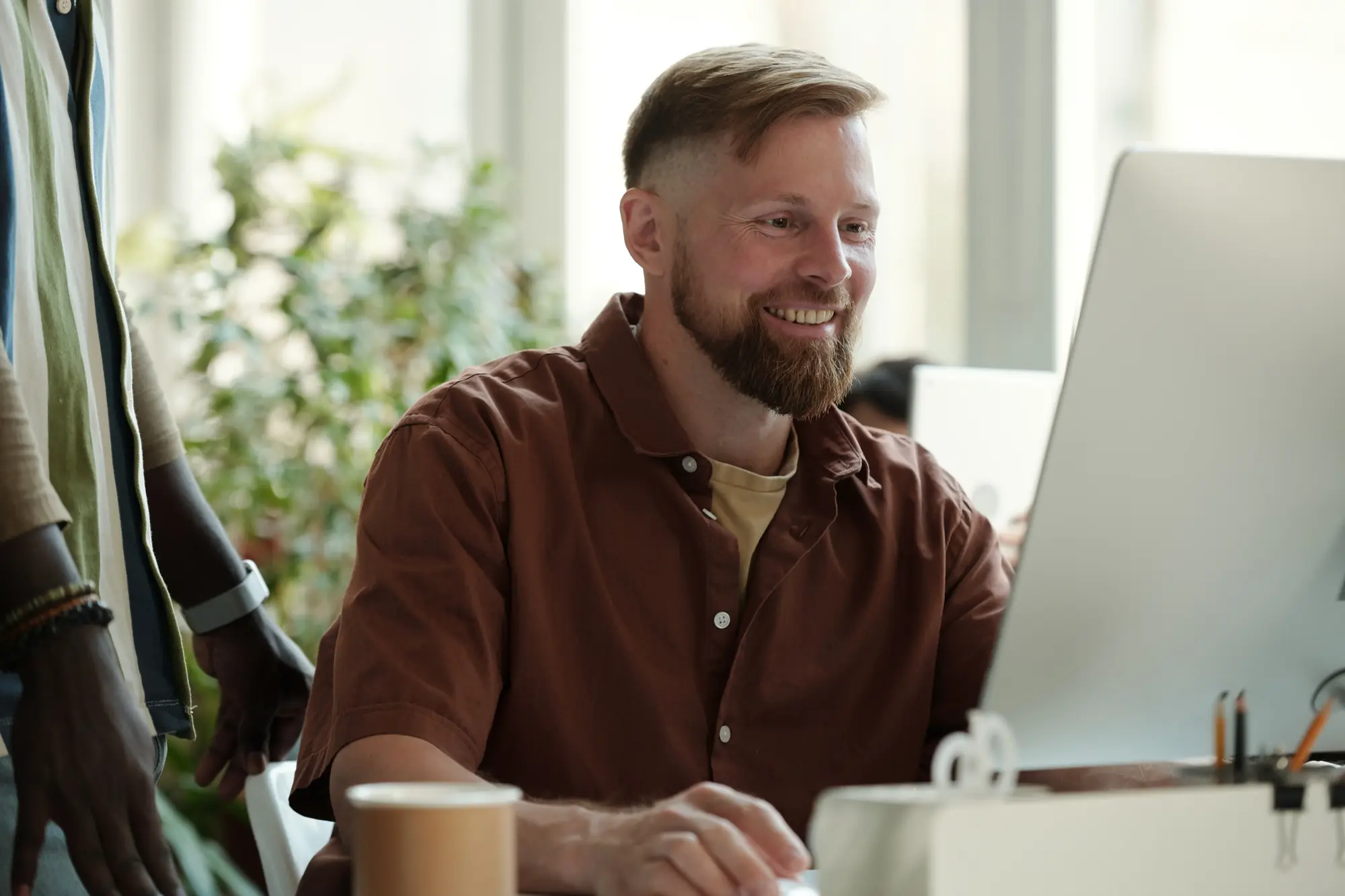 Person using a computer