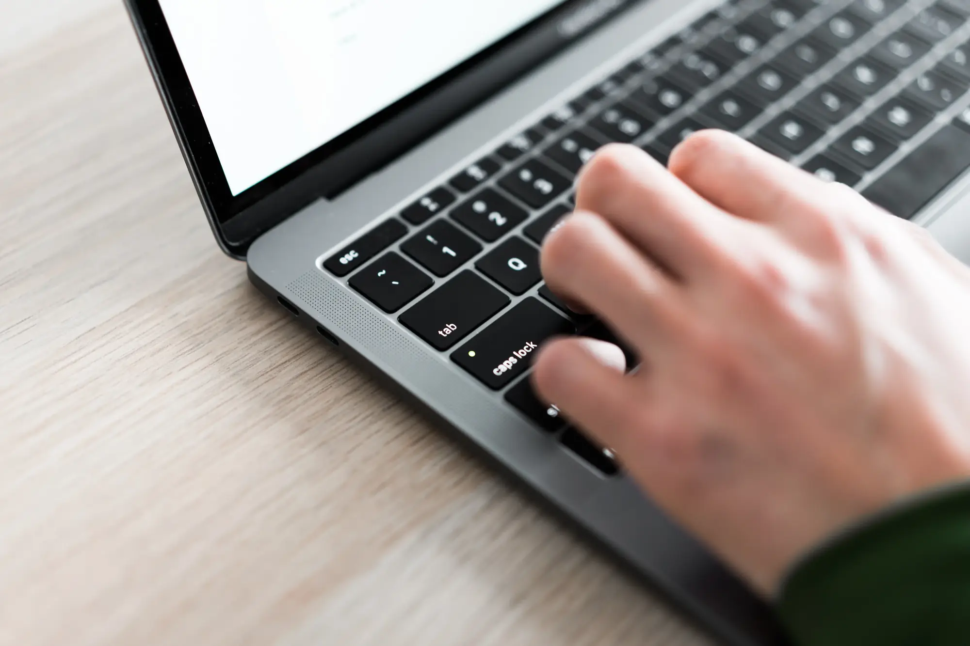 Person using a computer