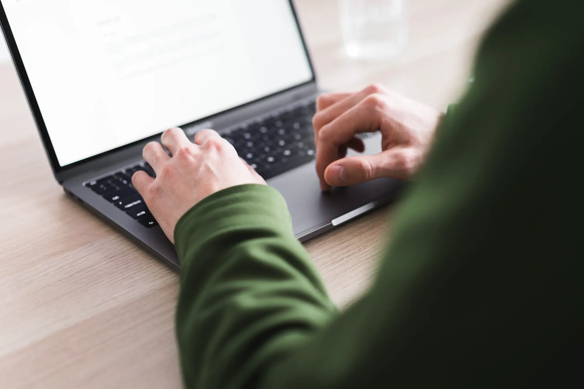 Person using a computer