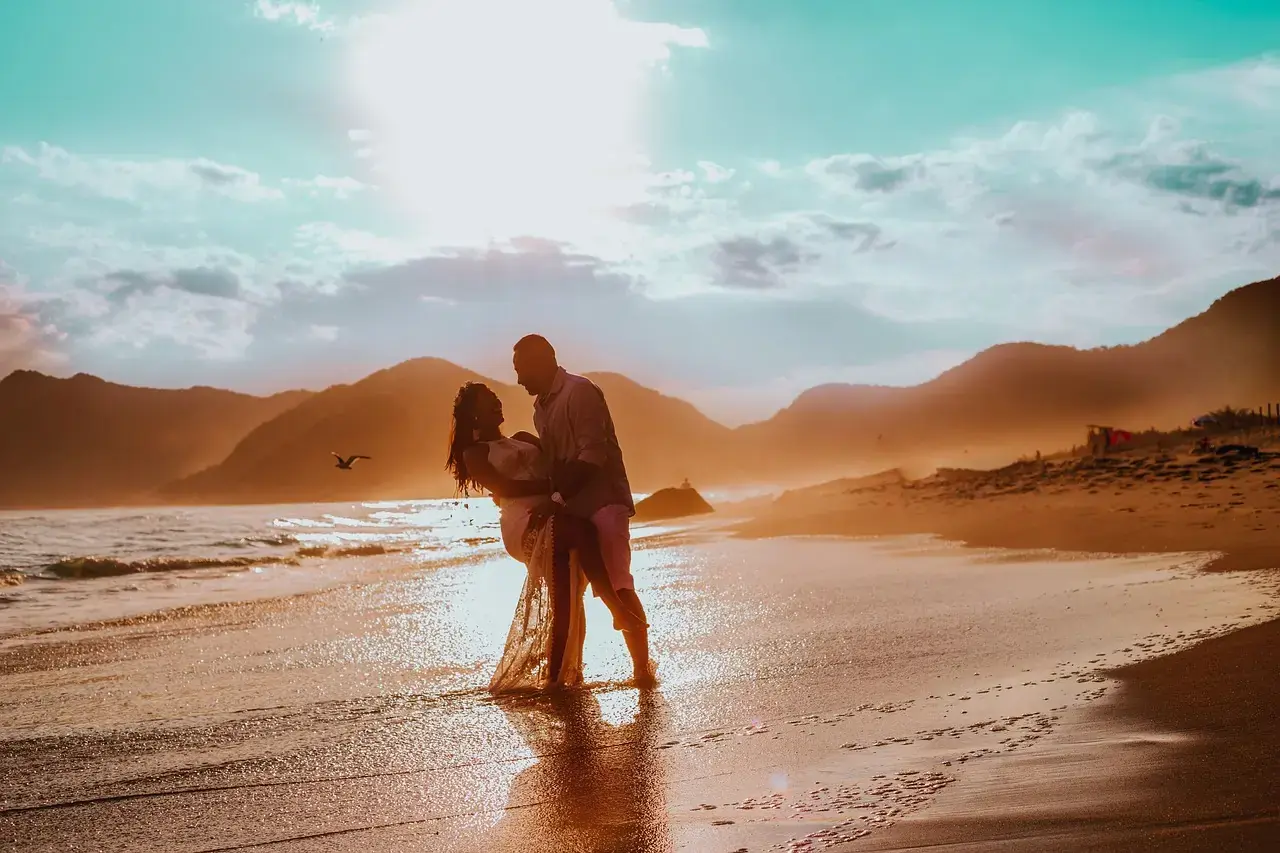 Couple traveling